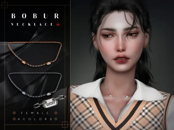 Alpha Bobur Chain necklace 94 - The Sims 4 Custom Content