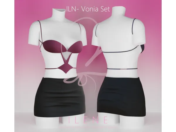 Mix Vonia Set by ILENES4 - The Sims 4 Custom Content