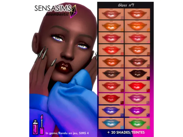 Maxis Match BOOMBASTIC LIP GLOSS n1 by SensaSims - The Sims 4 Custom Content