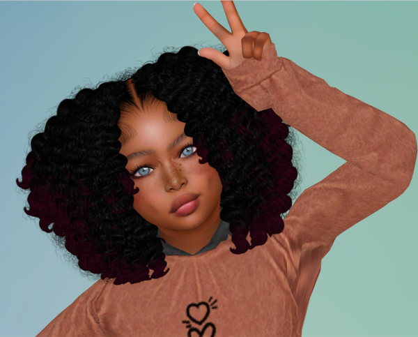 Alpha FASHIONSIMSTA TWIST OUT V1 CONVERSION HAIR FOR TODDLER AND CHILD by simsfinds - The Sims 4 Custom Content