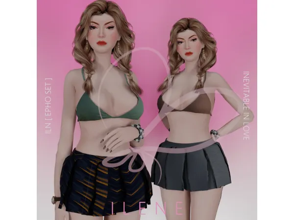 Mix ILN Epho Set by ILENES4 - The Sims 4 Custom Content