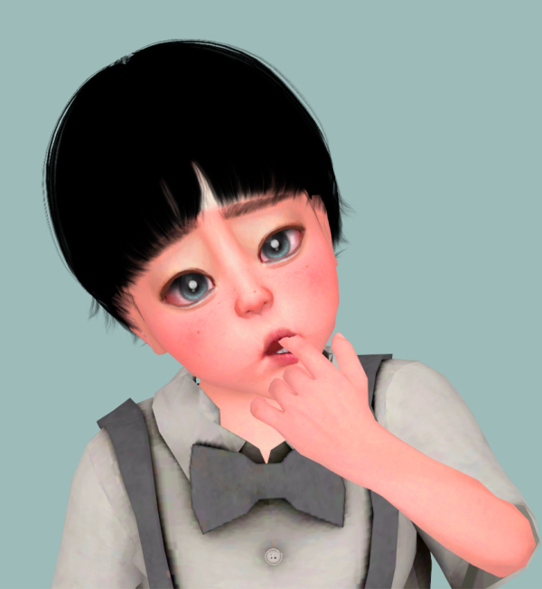 Alpha REINA AUSTIN HAIR CONVERSION FOR TODDLER by simsfinds - The Sims 4 Custom Content