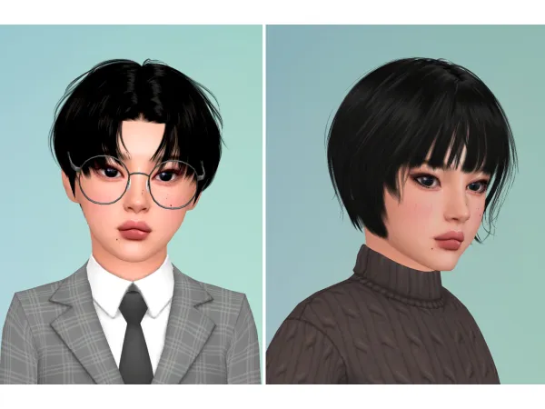 Alpha HEZEH 10K GIFT HAIR V2 CONVERSION FOR CHILDTODDLER AND INFANT by yourjinworld - The Sims 4 Custom Content