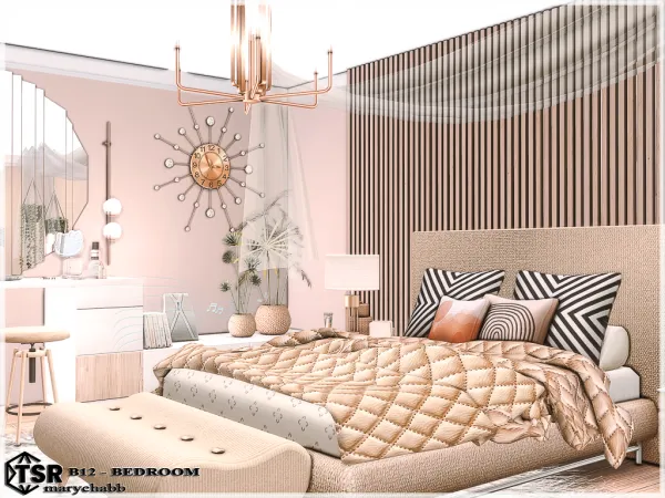 Mix B12 Bedroom - The Sims 4 Custom Content