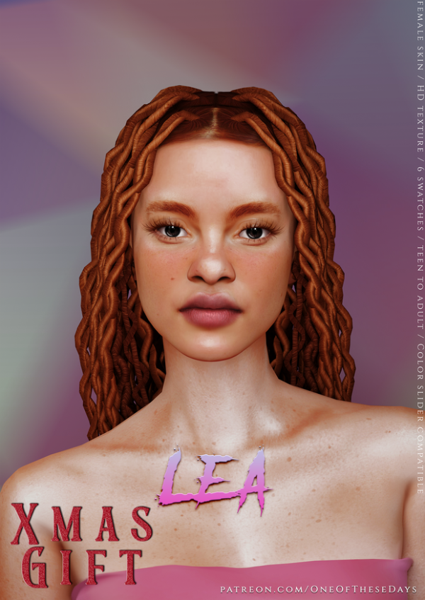 Alpha XMAS GIFT Léa new updated version by oneofthesedays - The Sims 4 Custom Content