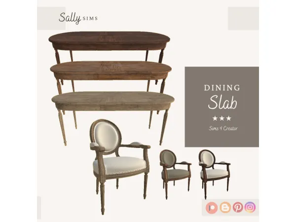 Alpha Dining SLAB (GIFT) - The Sims 4 Custom Content