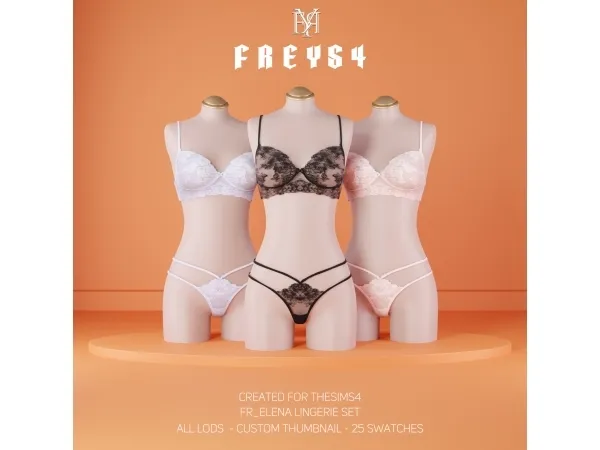 Alpha FR_Elena lingerie Set - The Sims 4 Custom Content