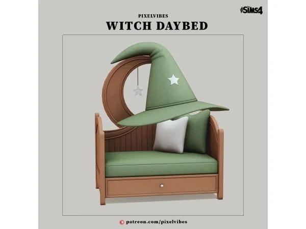 Alpha Witch Daybed - The Sims 4 Custom Content