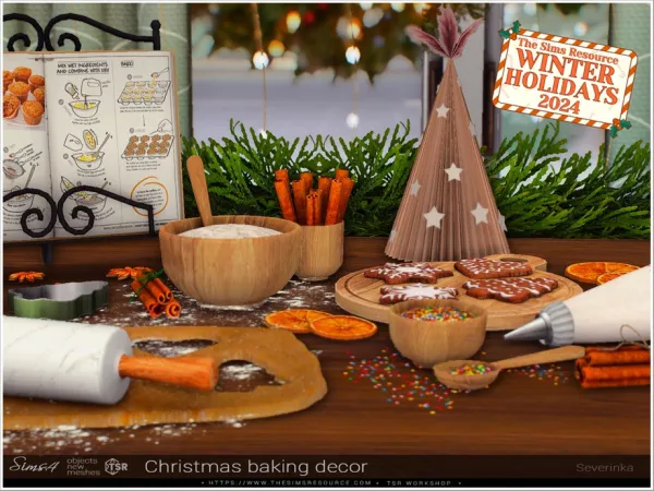 Alpha Christmas baking decor by Severinka_ - The Sims 4 Custom Content