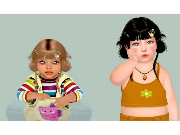 Alpha JINO N12 HANNI AND ACC N4 HANNI PIN TODDLER AND CHILD CONVERSION - The Sims 4 Custom Content