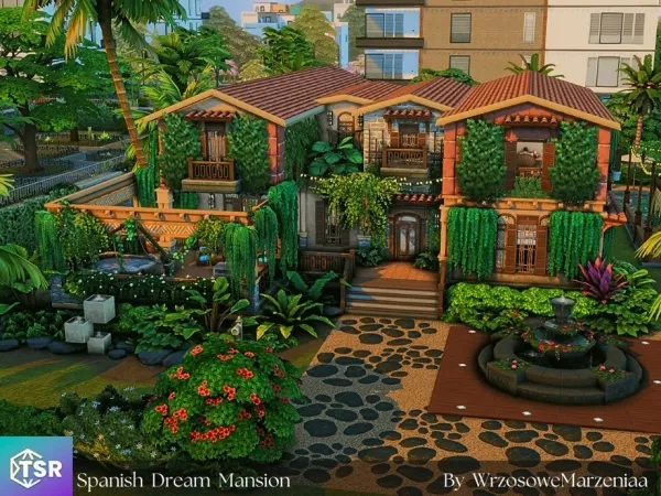 Maxis Match Spanish Dream Mansion - The Sims 4 Custom Content