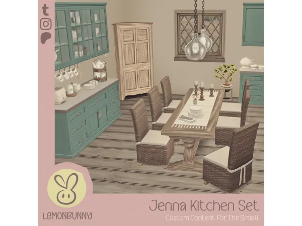 Mix JENNA KITCHEN SET PART 3 - The Sims 4 Custom Content