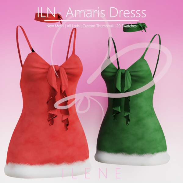 Maxis Match ILN Amaris Dress by ilenes4 - The Sims 4 Custom Content
