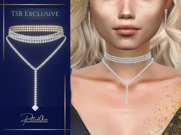 Maxis Match Genevieve Choker Set by Pitted0live - The Sims 4 Custom Content