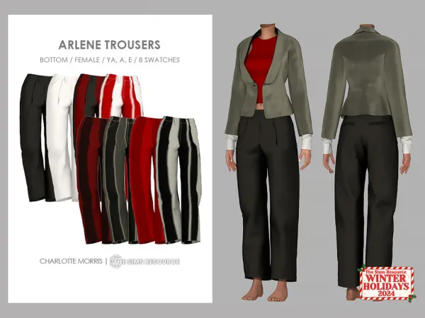 Maxis Match Arlene Trousers by Charlotte_Morris - The Sims 4 Custom Content