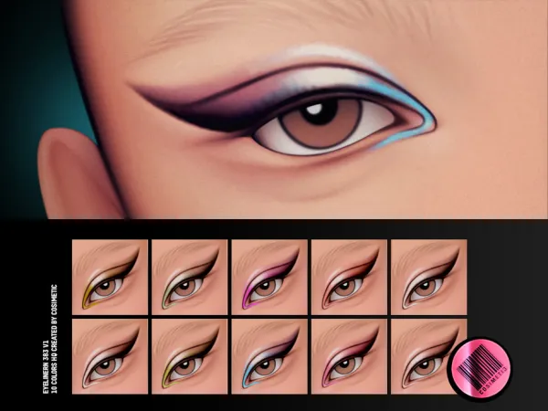 Maxis Match Eyeliner N383 V1 by cosimetic - The Sims 4 Custom Content