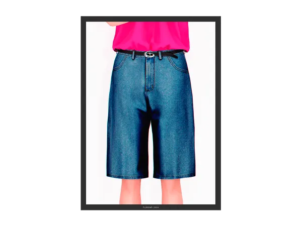 Alpha Strategy Y2k Denim Bermuda (Male Version) - The Sims 4 Custom Content