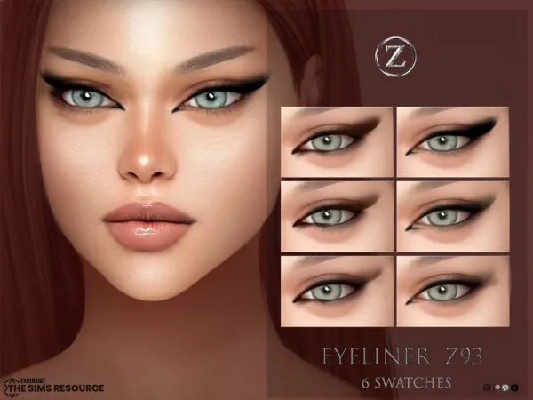 Mix EYELINER Z93 by ZENX - The Sims 4 Custom Content