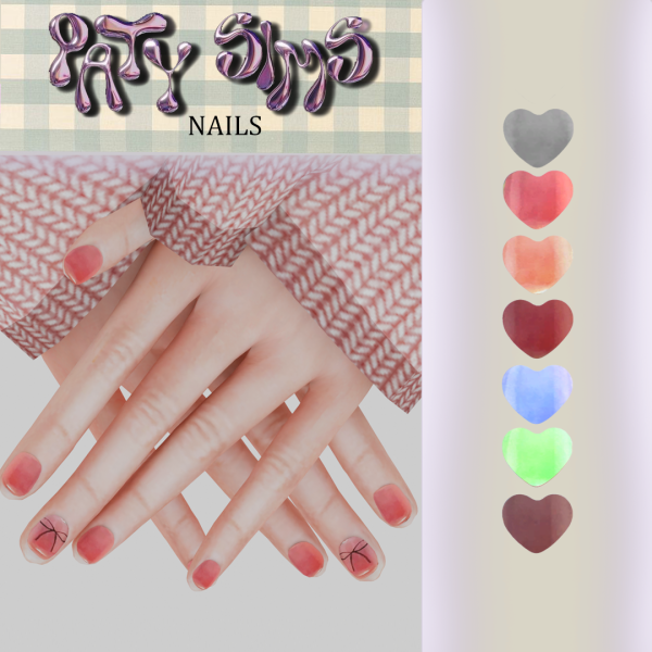 Alpha Unhas coração PATYSIMS by patysims - The Sims 4 Custom Content