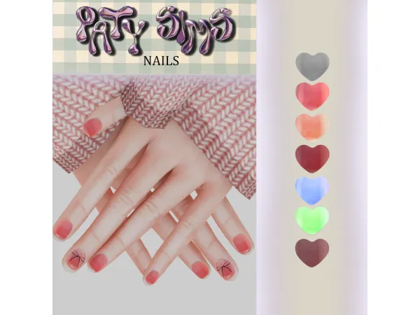 Alpha Unhas coração PATYSIMS - The Sims 4 Custom Content