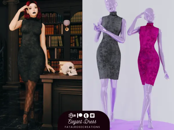 Maxis Match Elegant Dress - The Sims 4 Custom Content