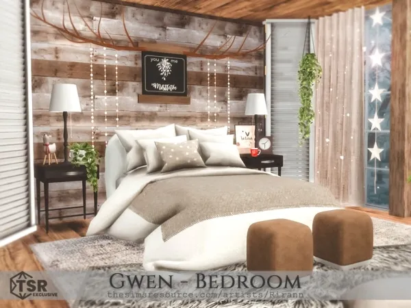 Alpha Gwen Bedroom - The Sims 4 Custom Content