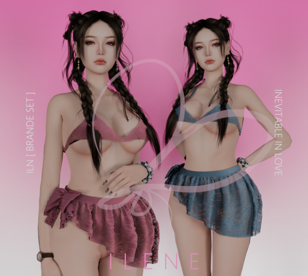 Mix ILN Brande Set by ilenes4 - The Sims 4 Custom Content