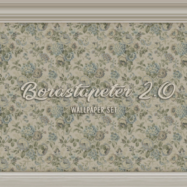 Mix Boråstapeter Wallpaper Set 20 by simsfinds - The Sims 4 Custom Content