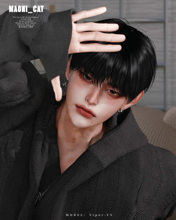 Alpha HAIR Layers haircut No hat by simsfinds - The Sims 4 Custom Content
