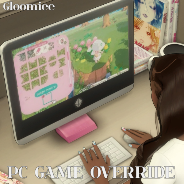 Mix [gloomiee] PC Video Games Override by simsfinds - The Sims 4 Custom Content
