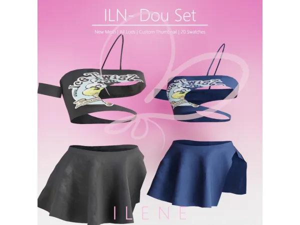 Maxis Match ILN Dou Set by ILENES4 - The Sims 4 Custom Content