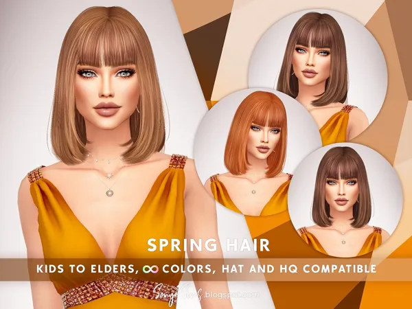 Alpha Spring Hair Kids - The Sims 4 Custom Content