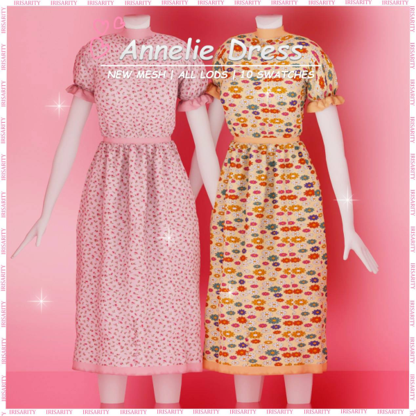 Maxis Match Annelie Dress by simsfinds - The Sims 4 Custom Content