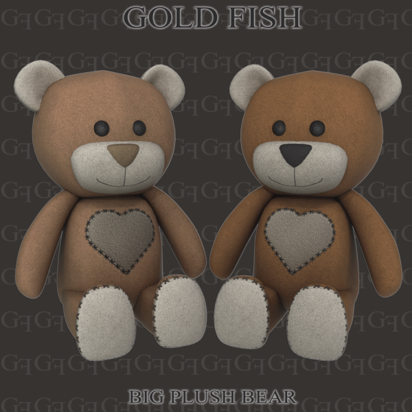 Alpha GoldFish Big Plush Bear by simsfinds - The Sims 4 Custom Content