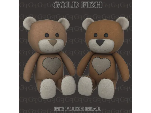 Alpha GoldFish Big Plush Bear - The Sims 4 Custom Content