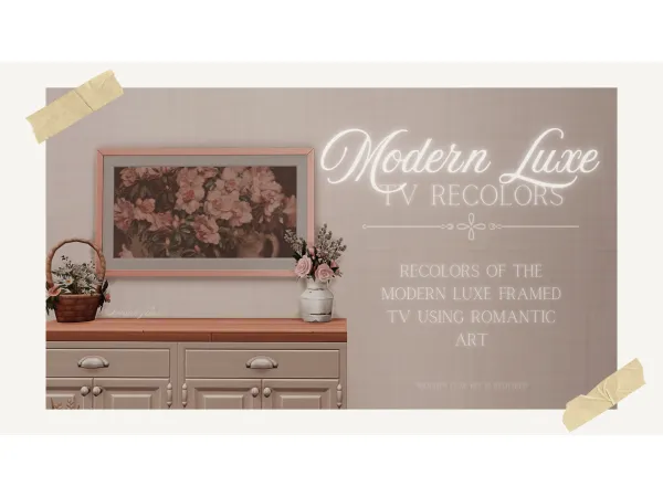 Maxis Match LuvsickSims TV Art Recolors - The Sims 4 Custom Content