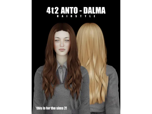 4t2 Anto Dalma Hairstyle - The Sims 2 Custom Content