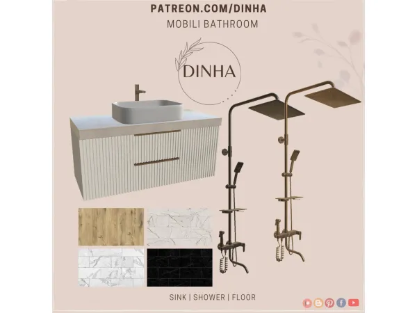 Alpha Mobili Bathroom - The Sims 4 Custom Content