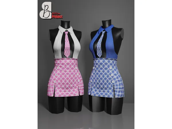 Alpha BillionProject Sheina simple dress - The Sims 4 Custom Content