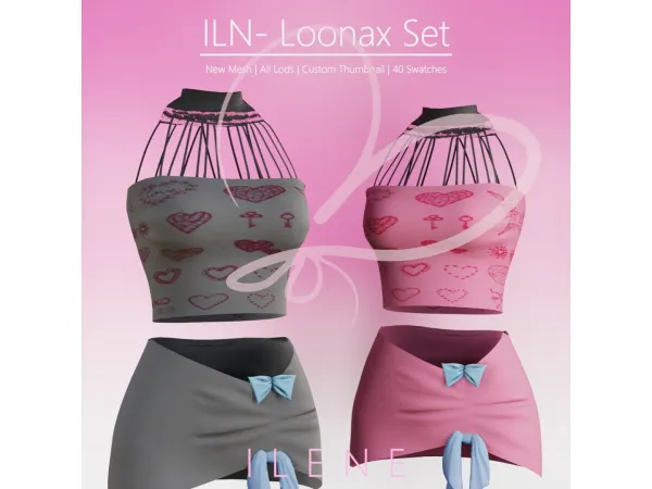 Maxis Match ILN Loonax Shen Set by ILENES4 - The Sims 4 Custom Content