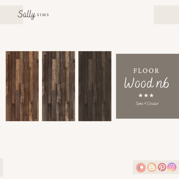 Alpha Floor WOOD N6 by sally4sims - The Sims 4 Custom Content