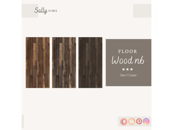 Alpha Floor WOOD N6 - The Sims 4 Custom Content