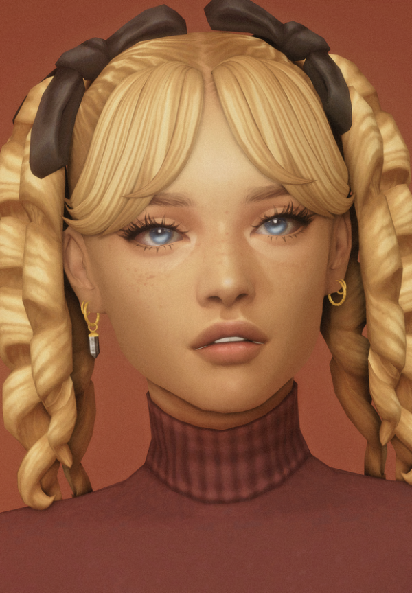 Maxis Match constance pigtails by simsfinds - The Sims 4 Custom Content