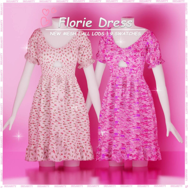 Maxis Match Florie Dress by simsfinds - The Sims 4 Custom Content