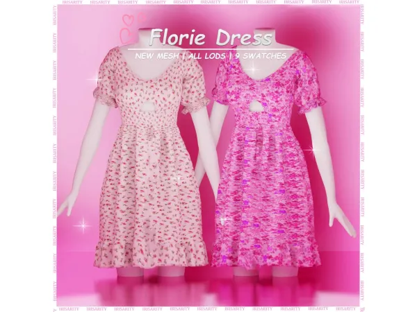 Maxis Match Florie Dress by Irisarity - The Sims 4 Custom Content