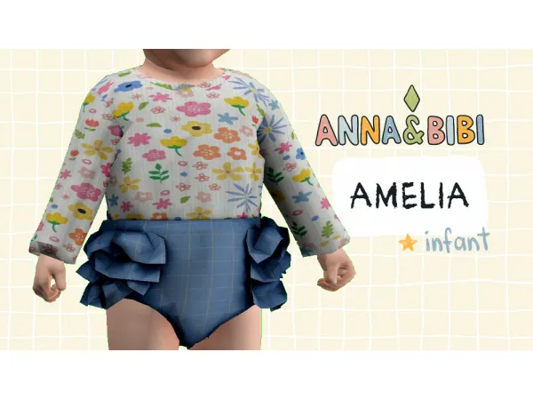 Maxis Match Amelia Infant AnnaBibi - The Sims 4 Custom Content
