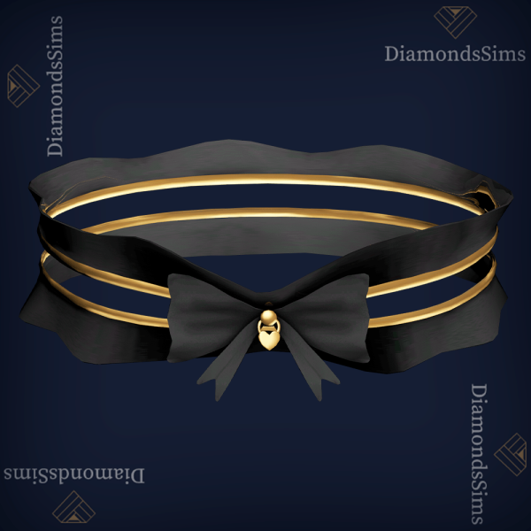 Mix Ribbon lock choker 40 by simsfinds - The Sims 4 Custom Content
