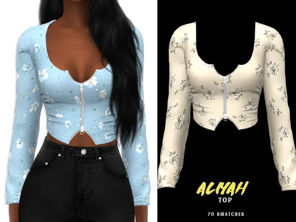 Mix Aliyah Top - The Sims 4 Custom Content