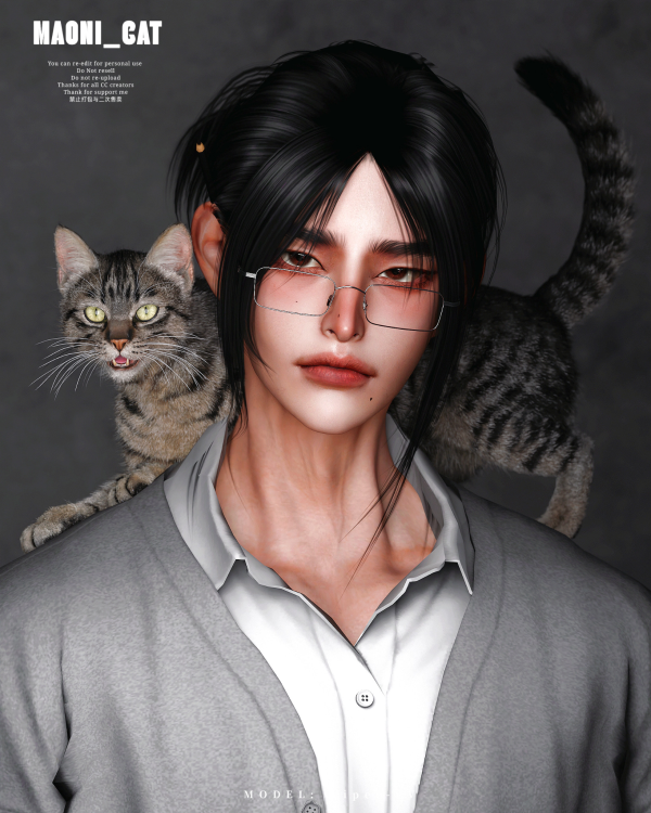 Alpha HAIR No34 by simsfinds - The Sims 4 Custom Content