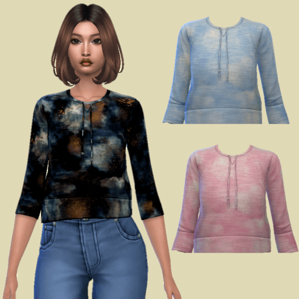 Maxis Match Marble Sweatshirt by simsfinds - The Sims 4 Custom Content